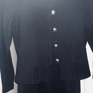 Liz Claiborne Black Blazer with Silver Buttons